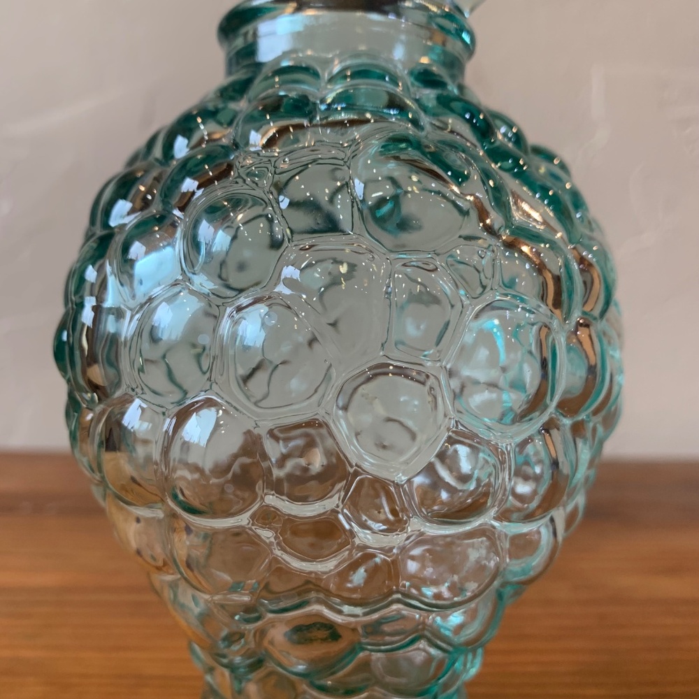 Vintage Vetreria Etrusca Seafoam Blue Hobnail Cruet | Made in Italy - Picture 10 of 16